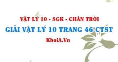 Giải Vật lí 10 trang 46 Chân trời Sáng tạo